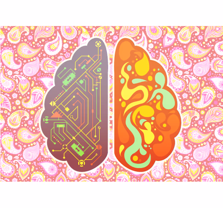 Zen rolgordijn paisley patroon brein - TenStickers