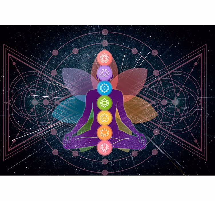 Zen rolgordijn mystieke chakra's - TenStickers