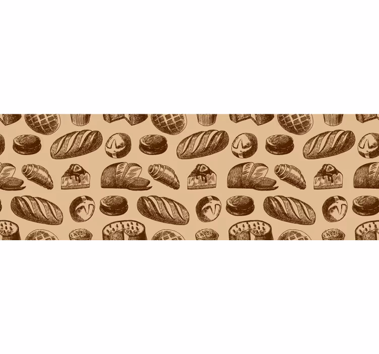 Bruin rolgordijn bakery ontwerp - TenStickers