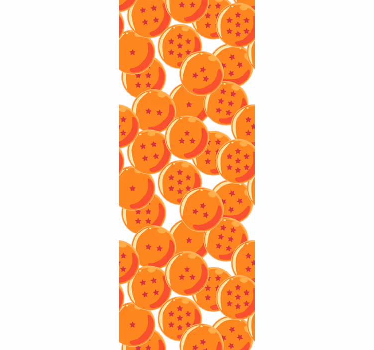 Oranje rolgordijn drakenballen - TenStickers
