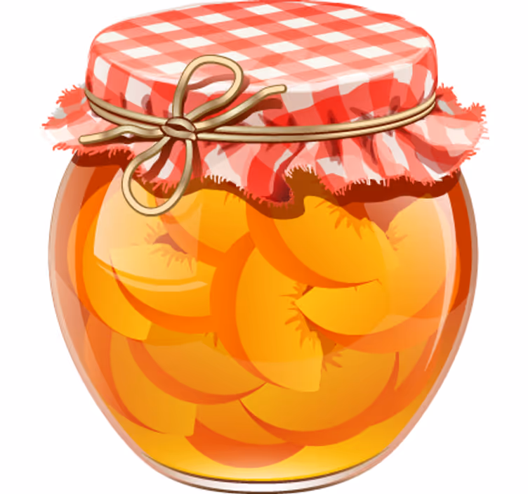 Oranje rolgordijn vinilo decorativo tarrón conserva - TenStickers