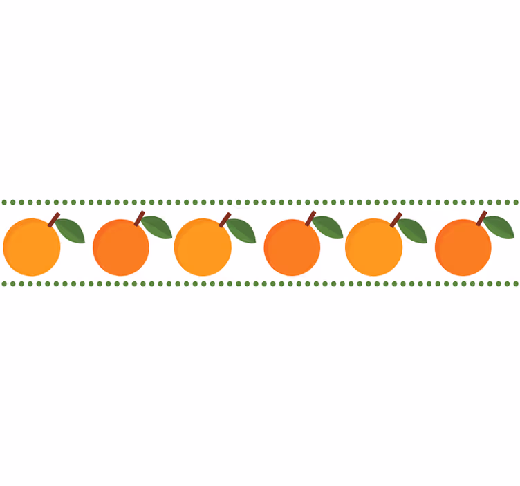 Oranje rolgordijn elegante oranje rand - TenStickers