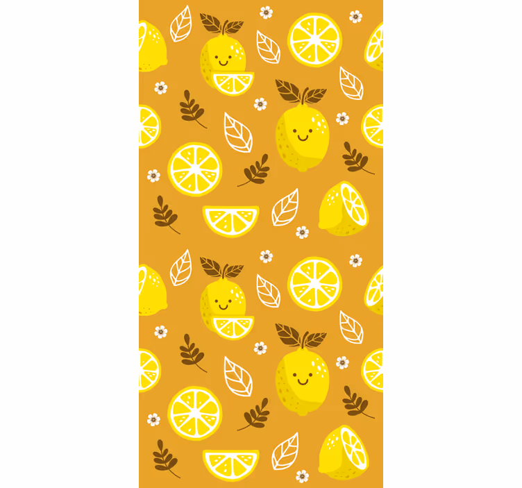 Oranje rolgordijn smiling lemons samsung - TenStickers