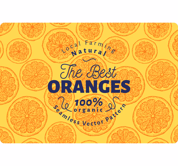 Oranje rolgordijn handgetekend patroon laptop - TenStickers