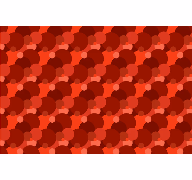 Rood rolgordijn modern cirkels patroon - TenStickers