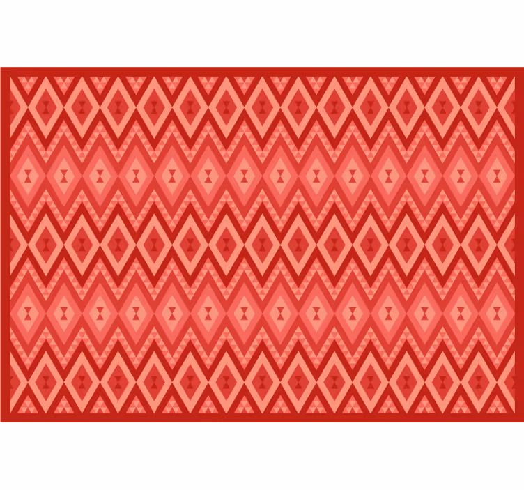 Rood rolgordijn in etnisch vintage design - TenStickers