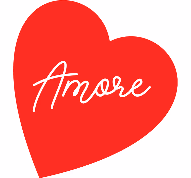 Rood rolgordijn met liefdeshart - TenStickers
