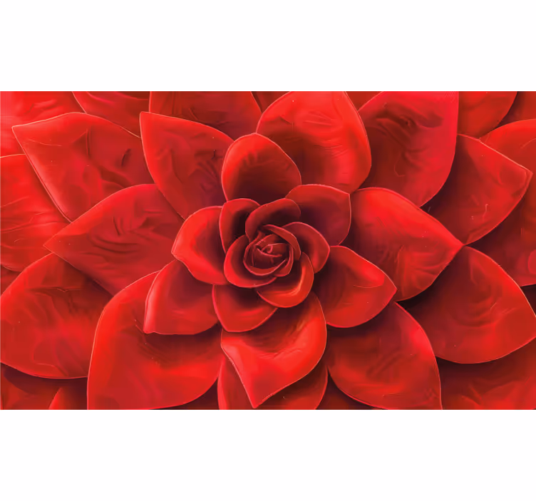 Rood rolgordijn met bloemenblad ontwerp - TenStickers