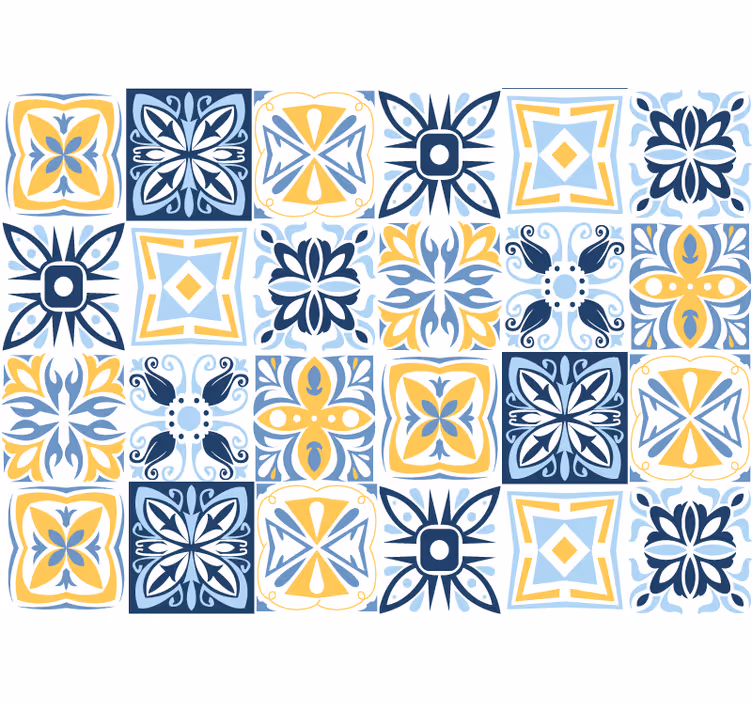 Rolgordijn buitenshuis blauw zuidelijk imitatietextuur - TenStickers