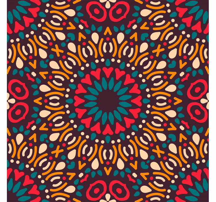 Rolgordijn buitenshuis kleurvolle mandala - TenStickers