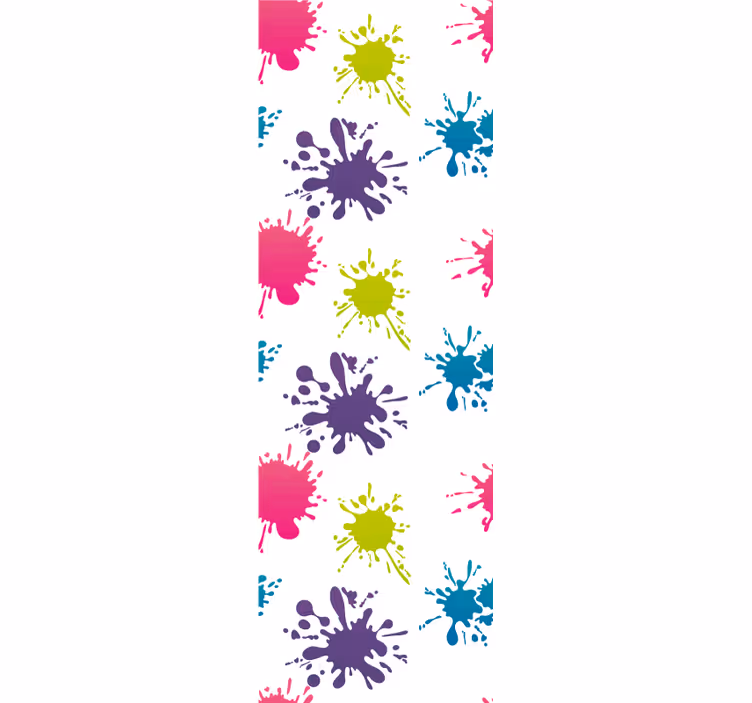 Rolgordijn tienerkamer met kleurige spetters - TenStickers