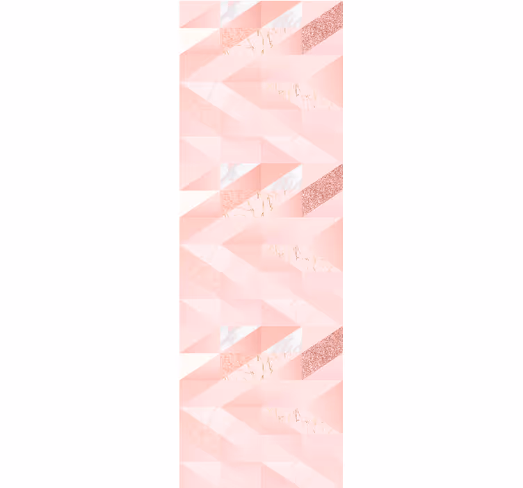 Rolgordijn tienerkamer girly roze geometrisch patroon - TenStickers