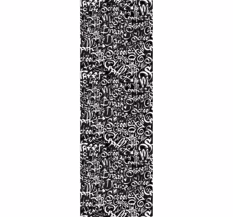 Rolgordijn tienerkamer graffiti tags design - TenStickers