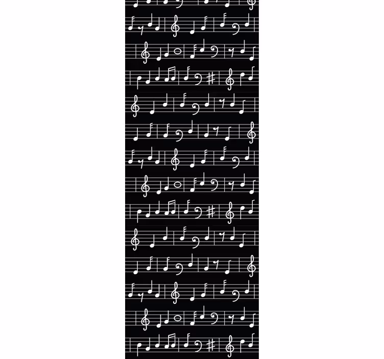 Rolgordijn tienerkamer muziek - TenStickers