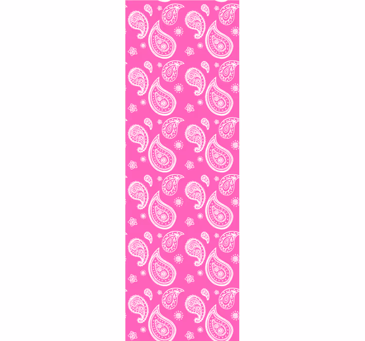 Rolgordijn tienerkamer felle roze paisley - TenStickers