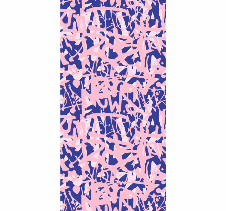 Rolgordijn tienerkamer roze en paarse graffiti patroon - TenStickers