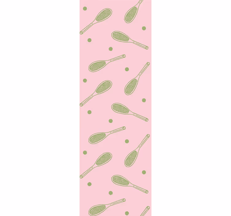Rolgordijn tienerkamer naadloos tennisrackets design - TenStickers
