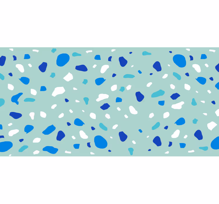 Badkamer rolgordijn blauwe tinten terrazzo - TenStickers