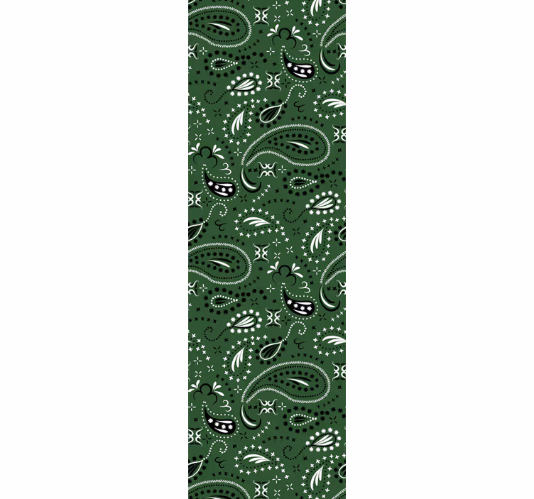 Klassiek rolgordijn teal paisley - TenStickers