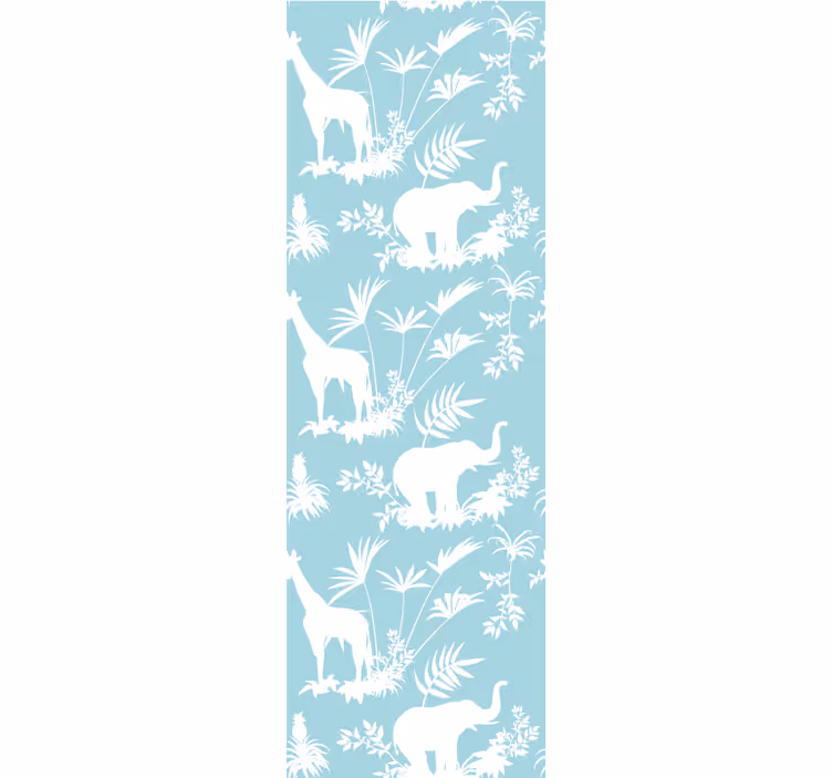 Klassiek rolgordijn jungle toile vintage patroon - TenStickers