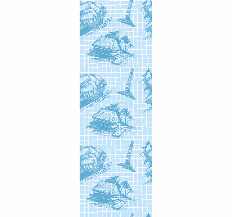 Klassiek rolgordijn westwind toile patroon ontwerp - TenStickers