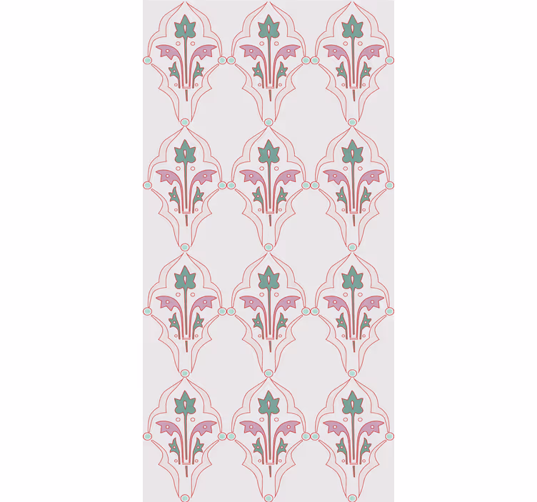 Klassiek rolgordijn met formeel bloemdesign - TenStickers