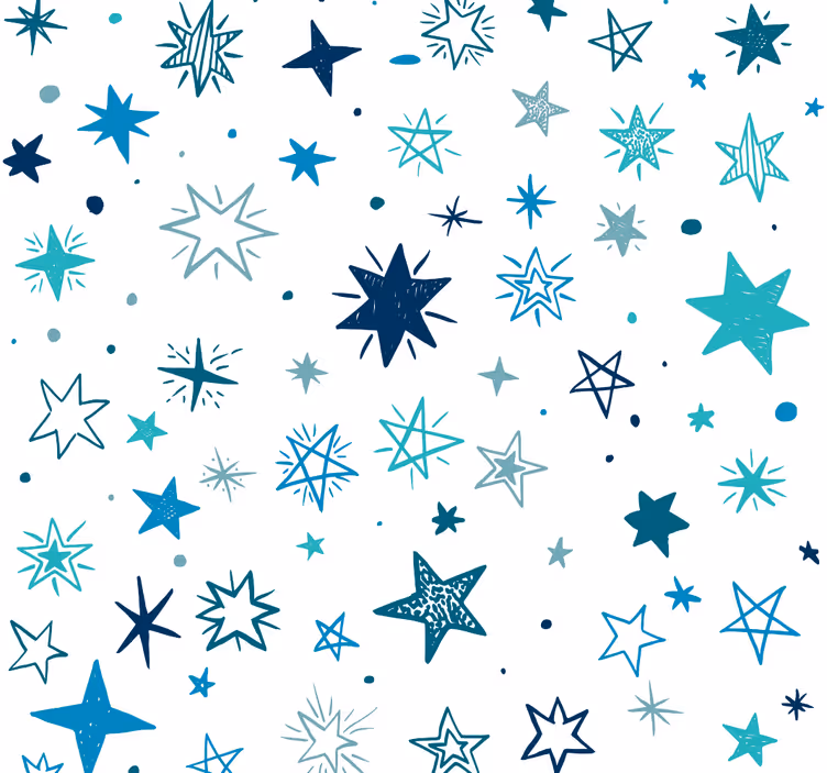Rolgordijn babykamer geometrisch sterrenpatroon - TenStickers