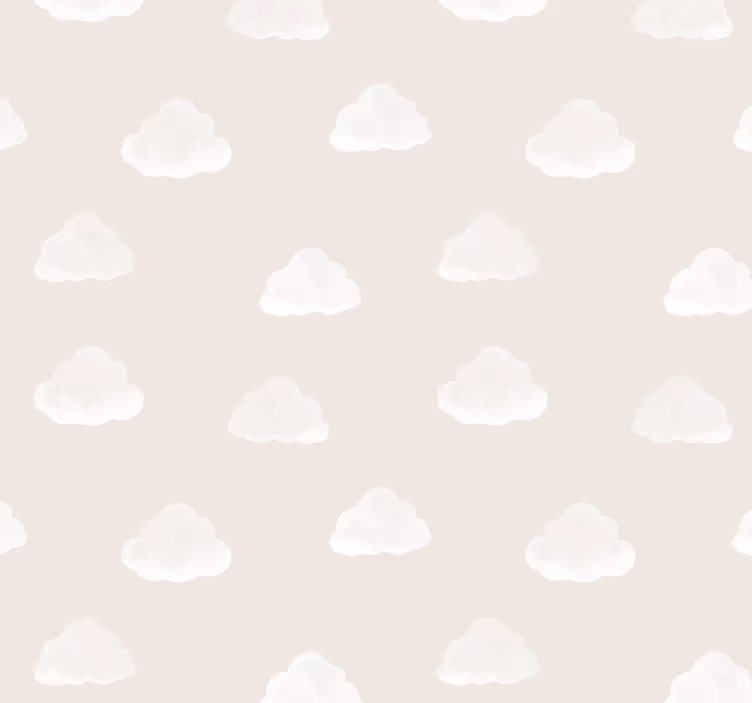 Rolgordijn babykamer beige wolkenpatroon - TenStickers