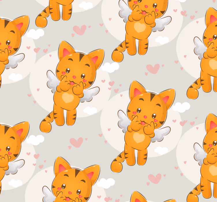 Rolgordijn babykamer schattige kittens die vliegen - TenStickers