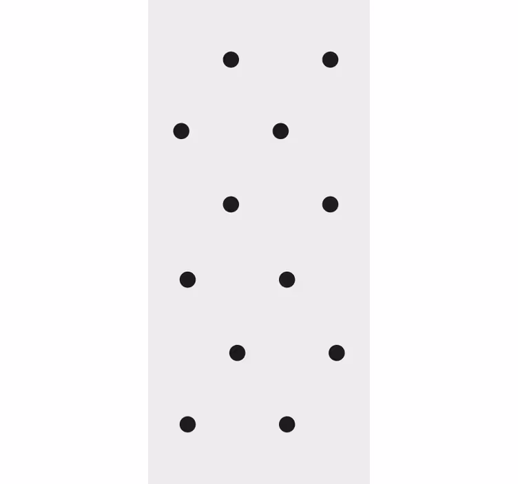 Gang rolgordijn met zwarte stippen in nordic stijl - TenStickers