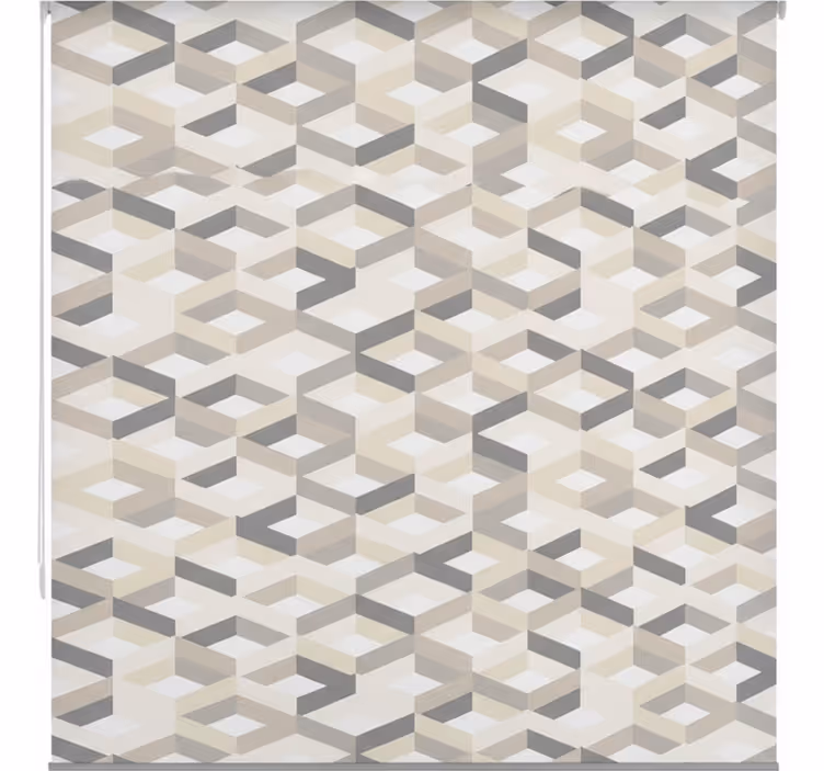 Badkamer rolgordijn minimalistische geometrie - TenStickers