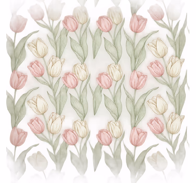 Badkamer rolgordijn breedte 110 tulpen - TenStickers