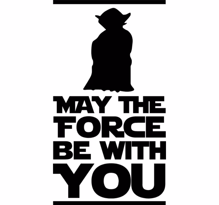 Rolgordijn series en film yoda decoratieve quote - TenStickers