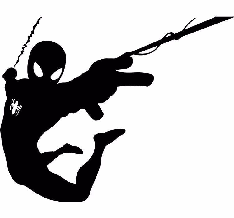 Superhelden rolgordijn silhouet spiderman - TenStickers