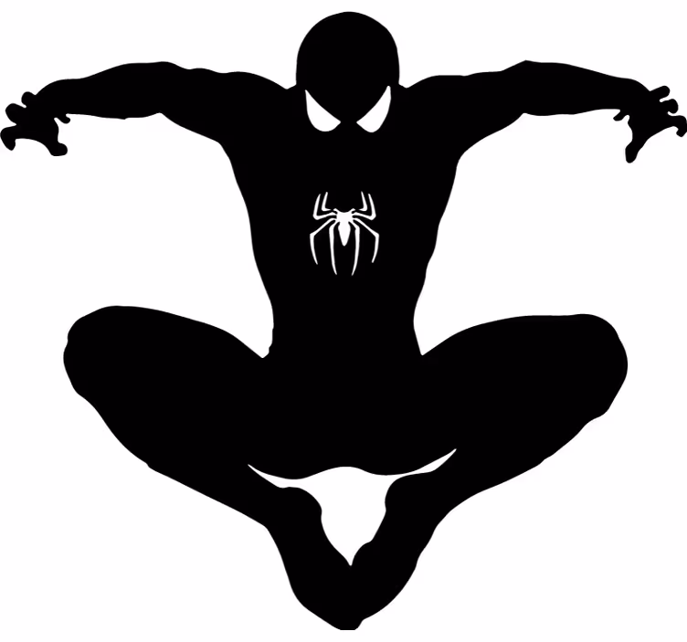 Superhelden rolgordijn spiderman silhouet - TenStickers