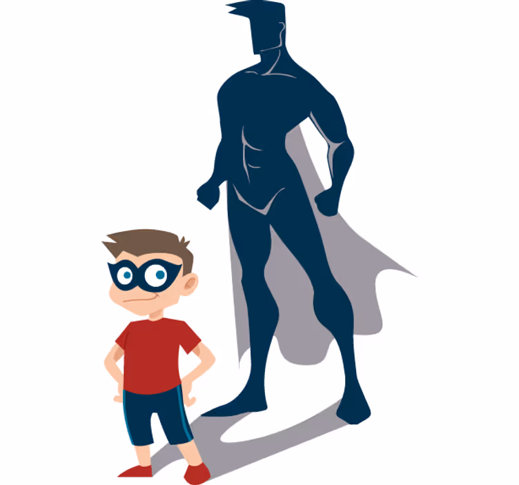 Superhelden rolgordijn vinyl kind superheld - TenStickers