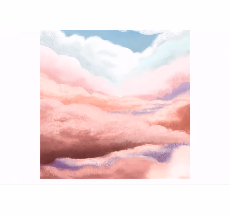 Rolgordijn roze breedte 180 perzikachtige wolken - TenStickers