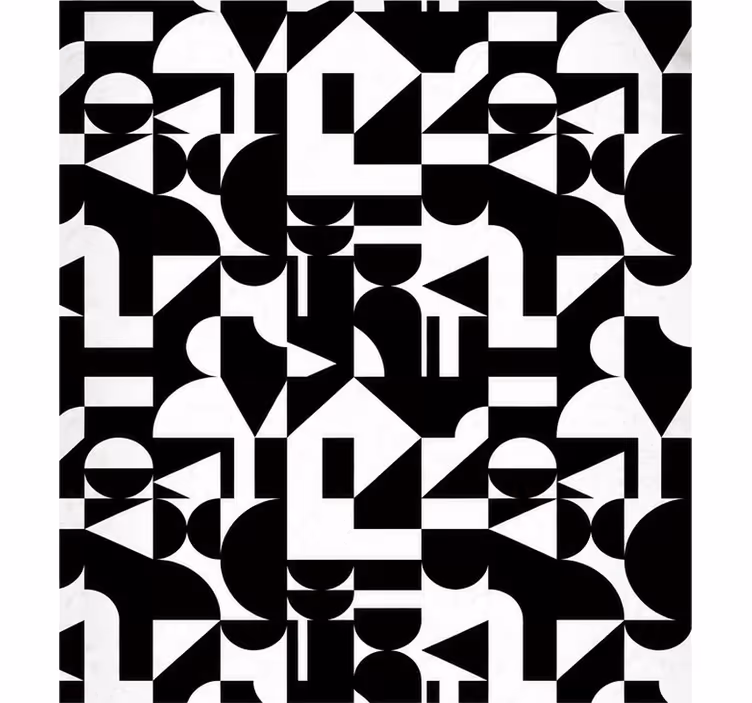 Badkamer rolgordijn geometrisch tegel modern patroon - TenStickers