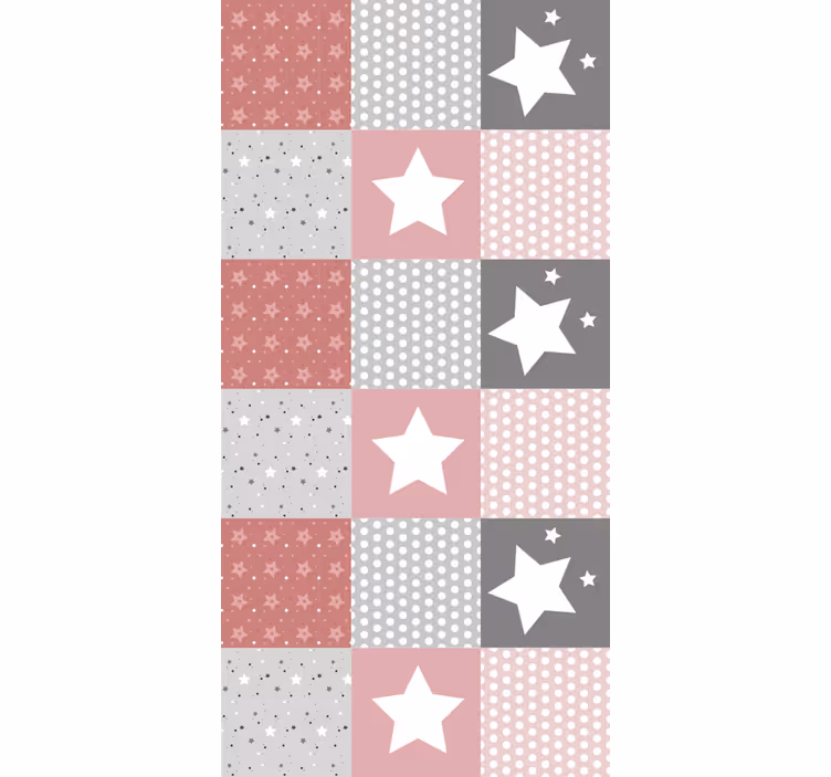 Patchwork sterpatroon rolgordijn babykamer - TenStickers