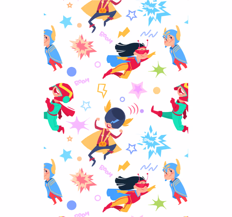 Superheldenavonturen superhelden rolgordijn - TenStickers