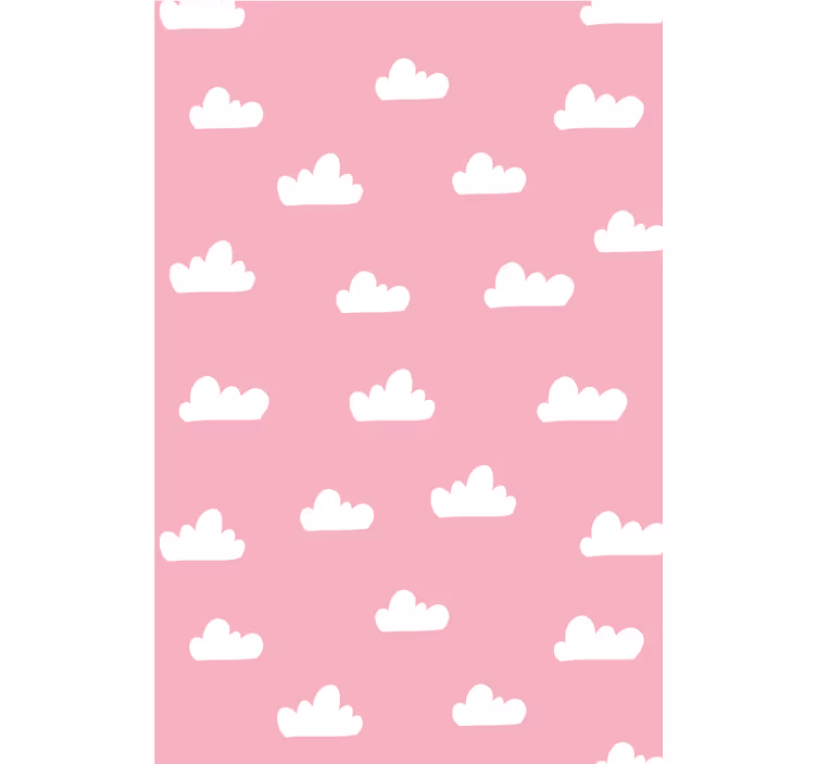 Wolken kinderkamer rolgordijn Roze patroon - TenStickers