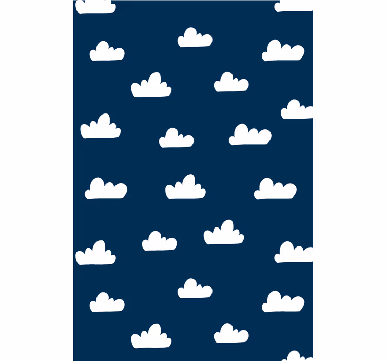 Wolken rolgordijnën Donkerblauwe achtergrond - TenStickers