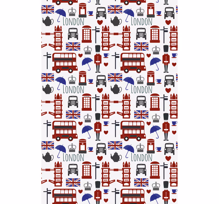 Klassiek kinderkamer rolgordijn Londen - TenStickers