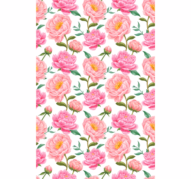Klassiek rolgordijn Roze bloemRolgordijn - TenStickers