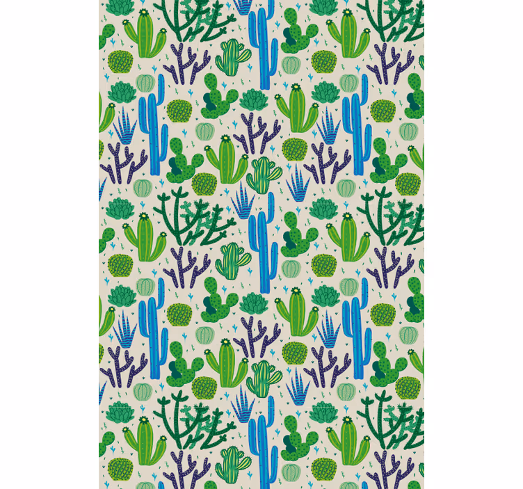 Cactussen patroon ontwerp Cactus jaloezie - TenStickers