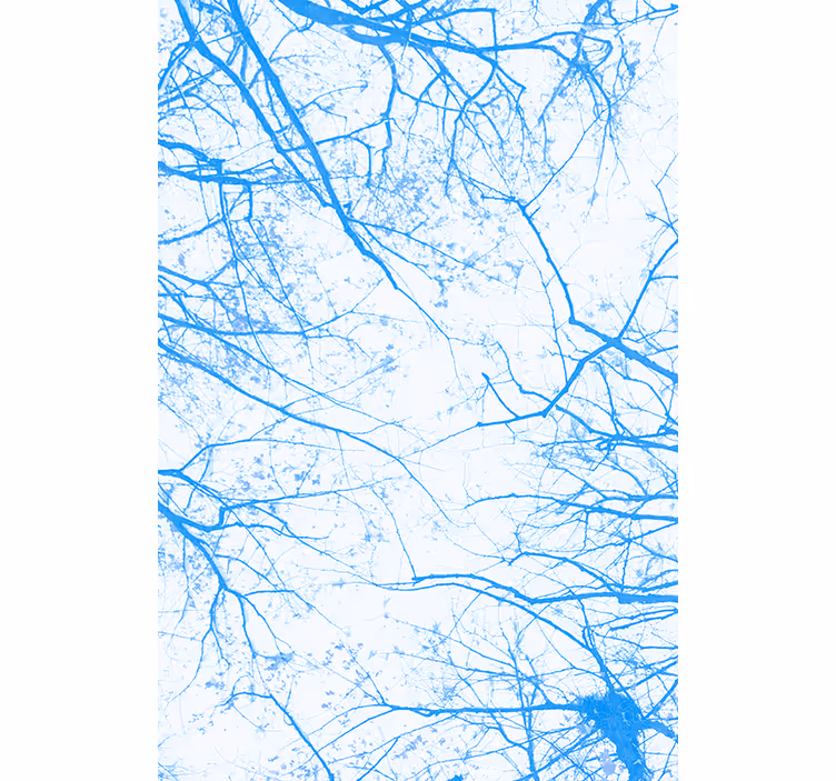Blauwe boomtakken rolgordijn bomen - TenStickers