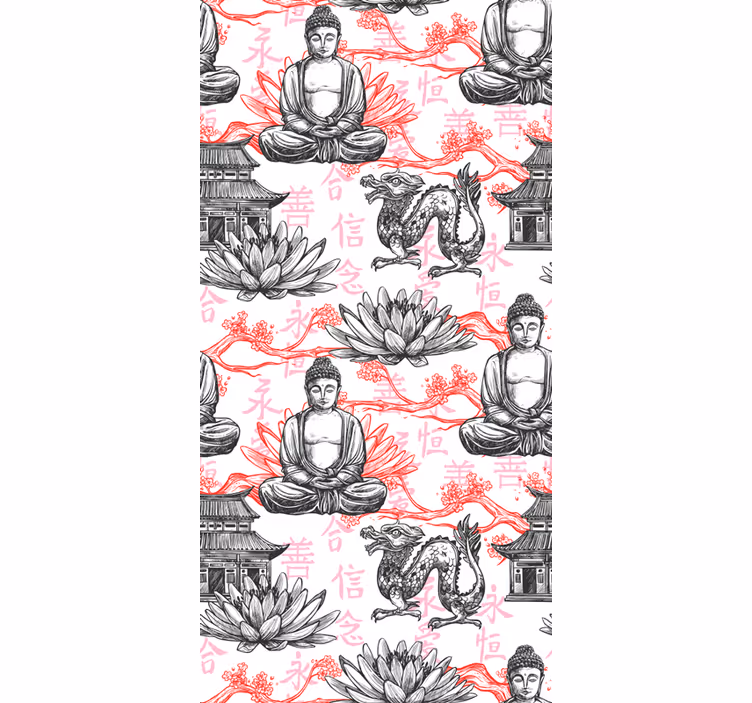 Zen rolgordijnen Decoratieve boeddha - TenStickers
