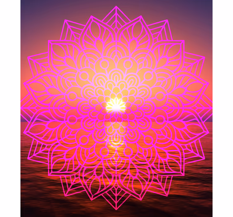 Zen rolgordijnen Zonnige mandala - TenStickers