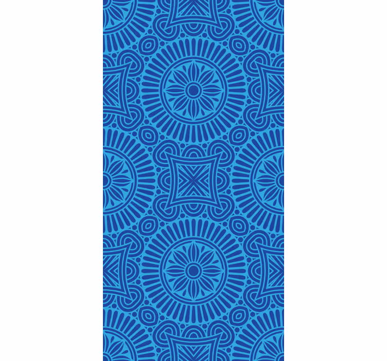 Zen rolgordijnen Mandala blauwe tinten - TenStickers