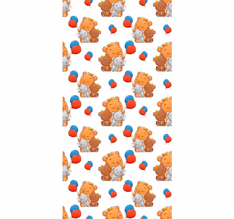 Vriendelijk berenpatroon rolgordijn babykamer - TenStickers